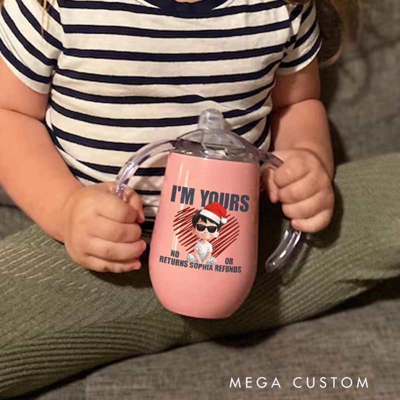 Personalized Playful Ownership Statement with Bold Heart and Funny Text Design for Sippy Cup