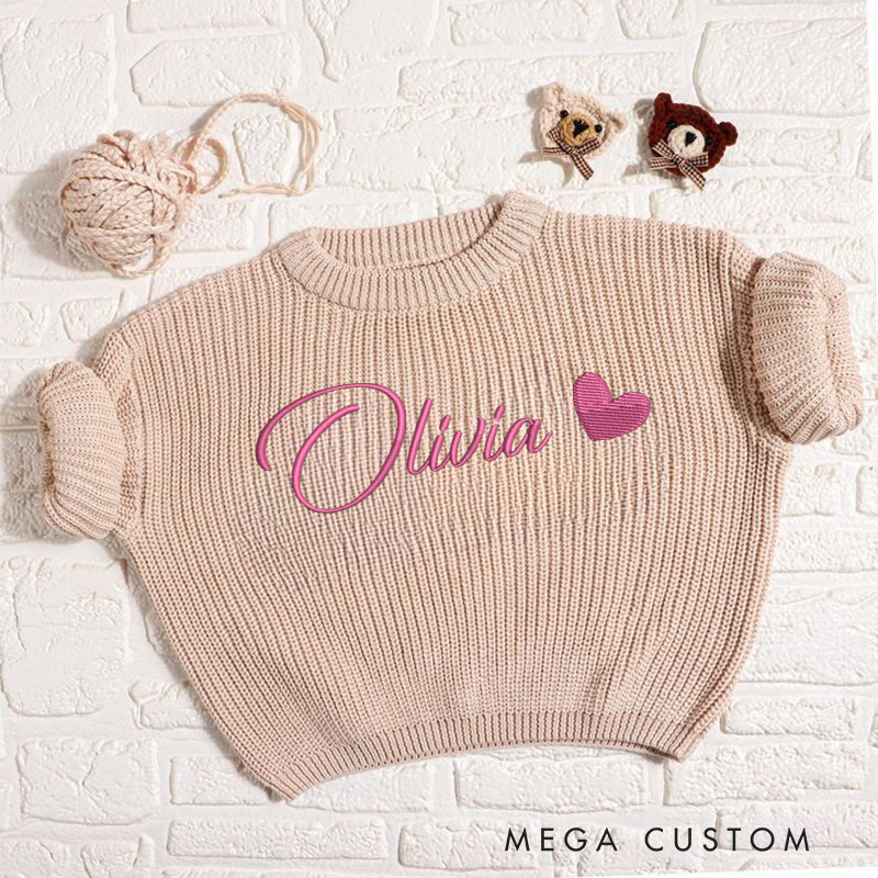 Personalized Embroidered Sweater with Name Birthday Gift
