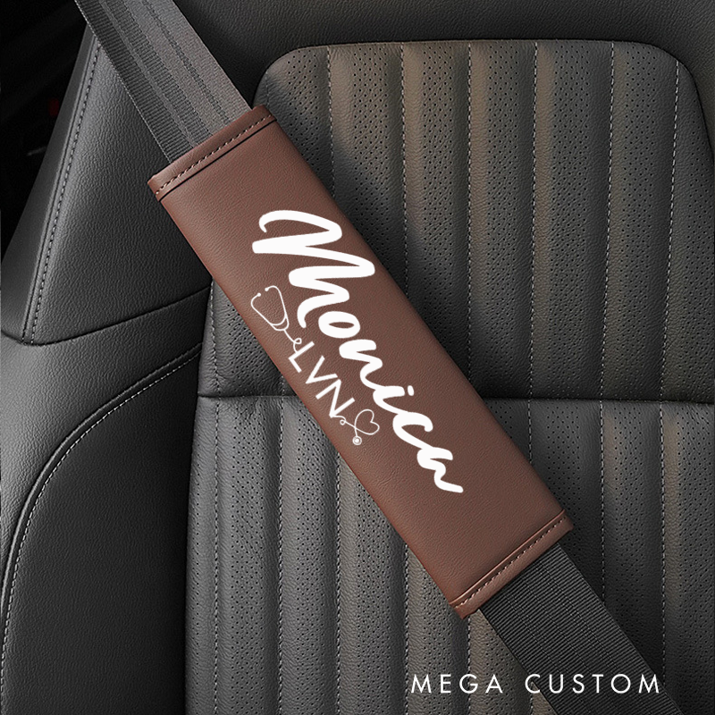 Personalized Nurse Seat Belt Cover Custom Name Car Seatbelt Cover Shoulder Seat Belt Gift