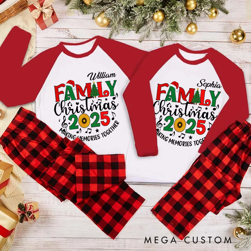 Personalized Family Matching Christmas Making Memories Together Pajama Sets Christmas Family and Pajama Sets Christmas Gift