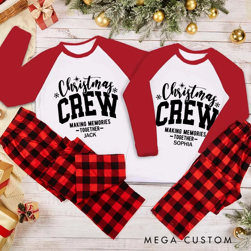 Personalized Family Matching Christmas Crew Pajama Sets Family Matching Christmas Pajama Sets and Gift