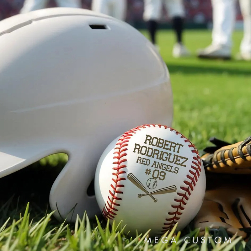Personalized Custom Baseball Featuring Player Name Team and Number  