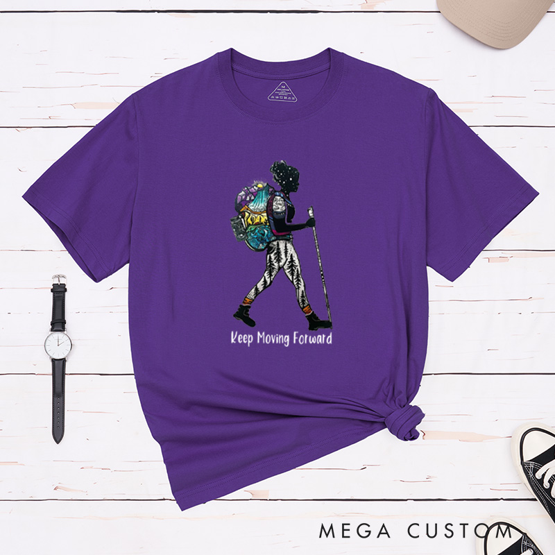 Personalized Hiker Girl T-Shirt Camping Adventure T-Shirt for Wanderlust Nature Travelers Outdoors Lover Gift
