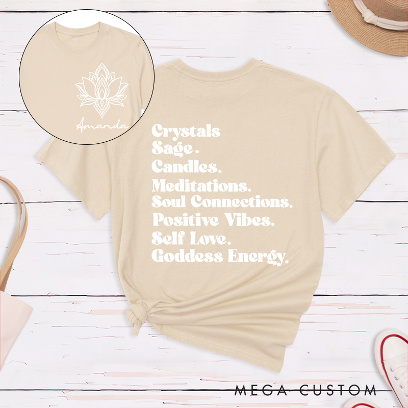 [Copy]Personalized Yoga T-Shirt with Inhale Peace Exhale Chaos Quote Design Perfect Gift for Yoga Lover and Meditation