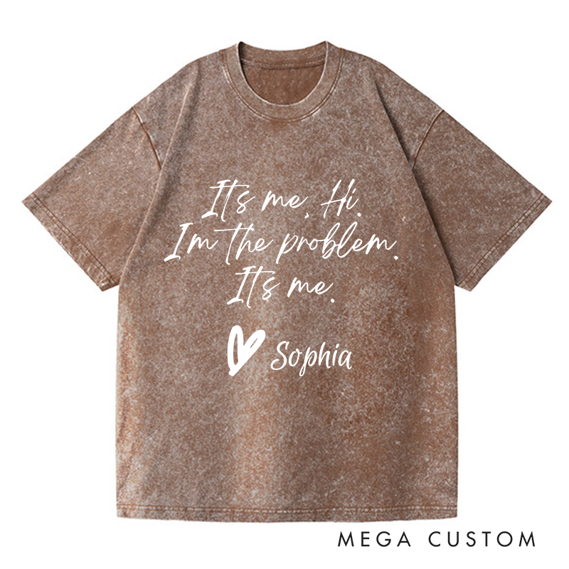 Personalized Washed T-Shirts Fun and Witty Self-Reflection Bold Statement Graphic and Gifts for Pop Music Lovers T-Shirt