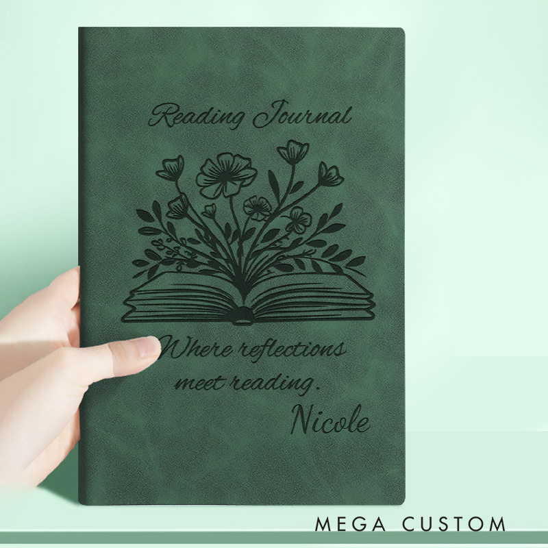 Personalized Reading Journal Leather Where Reflections Meet Reading Notebooks Bookish Journals for Librarian Gift Book Lover Gift