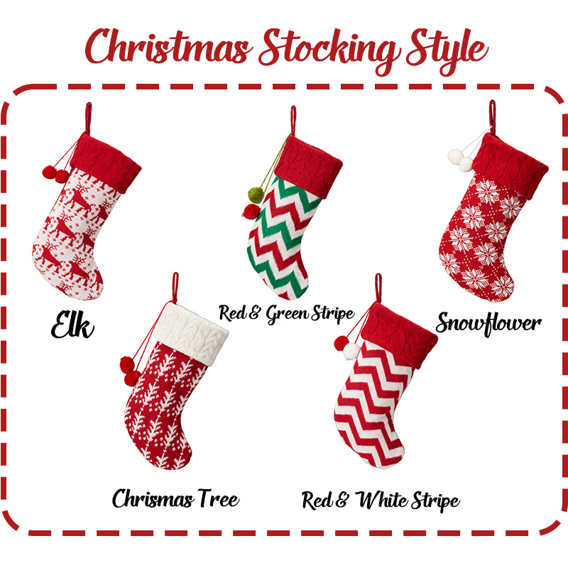 Personalized Family Christmas Stockings Embroidered Christmas Stocking Knitted Stockings with Name Monogram Stocking Holiday Decor Gift