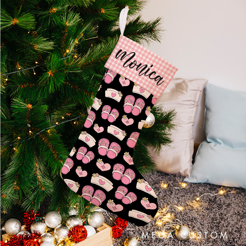 Personalized Nurse Themed Christmas Stocking