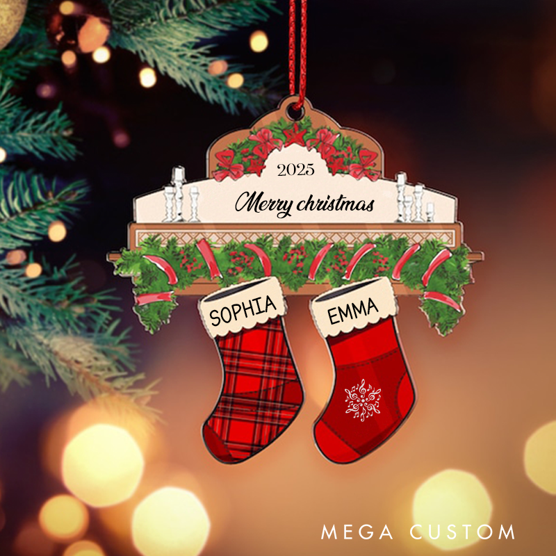 Personalized Christmas Ornament Christmas Tree Ornament with Names Christmas Tree Name Ornament