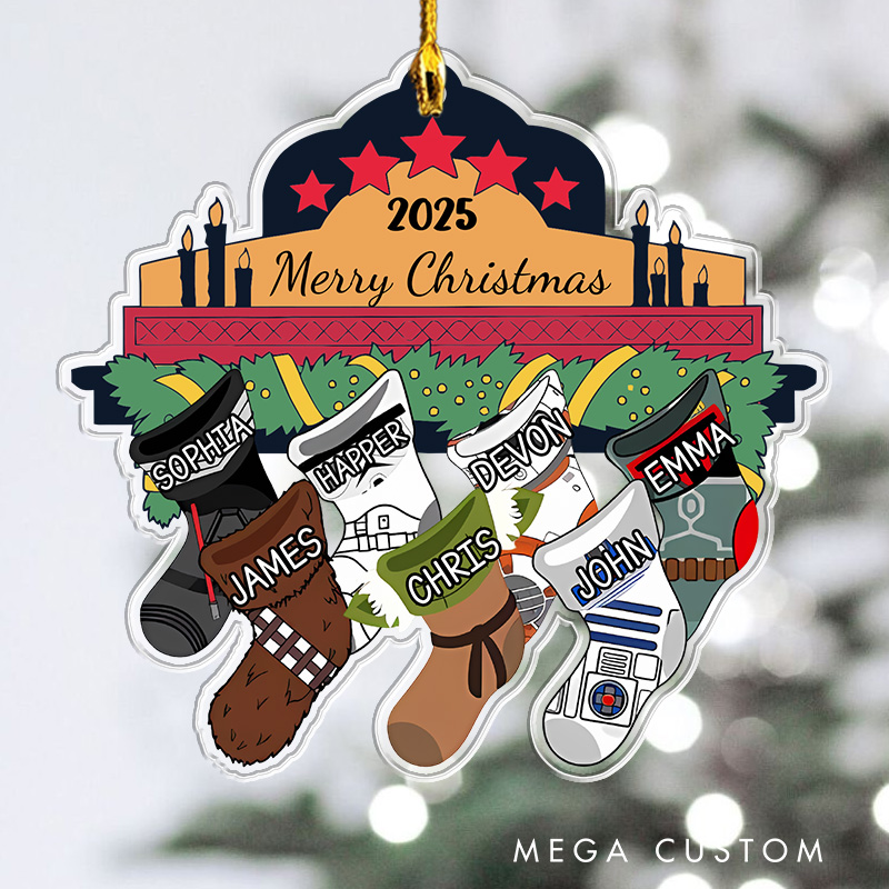 Personalized Legend Family Stocking Christmas Tree Ornament 2025 Acrylic Ornament Movie Christmas Gift Film Xmas Gift Christmas Decor