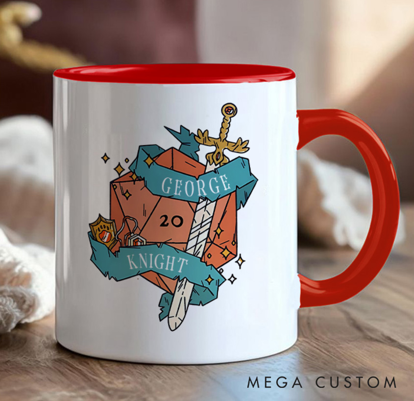 Personalized D&D Gamers Mug Game Enthusiasts Coffee Cup Gift for Geek Nerd Lovers