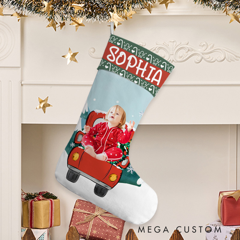 Personalized Baby Photo Christmas Stocking