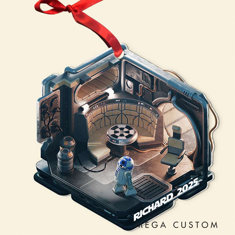 Personalized Future Movie Room 2D Flat Acrylic Ornament Movie Christmas Gift Film Xmas Gift Christmas Decor