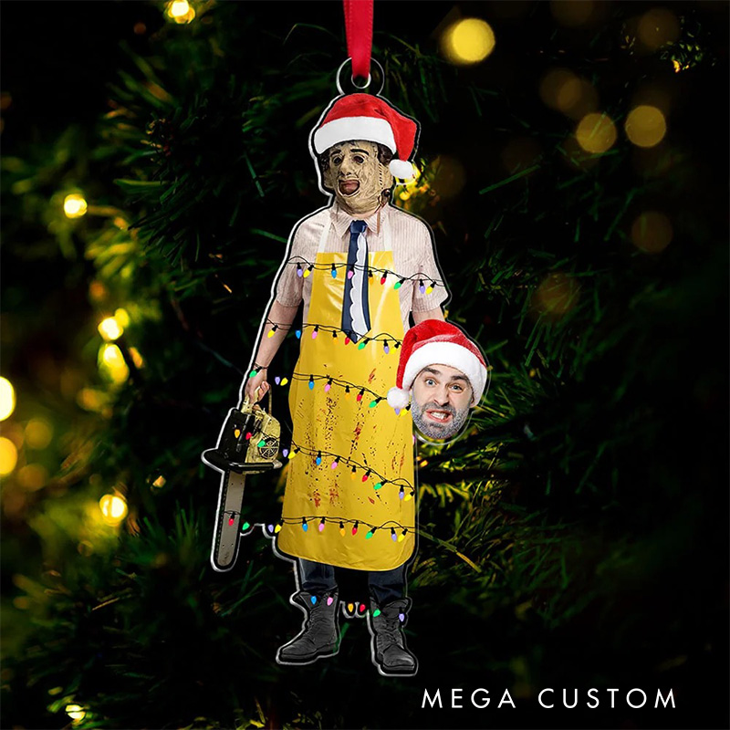 Personalized Funny Horror Movie Photo 2D Flat Acrylic Ornament Movie Christmas Gift Film Xmas Gift Christmas Decor