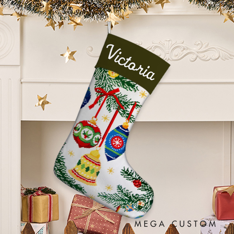  Personalized Colorful Owl Ornaments Christmas Stocking
