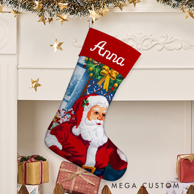 Personalized Santa with Sack Christmas Stocking