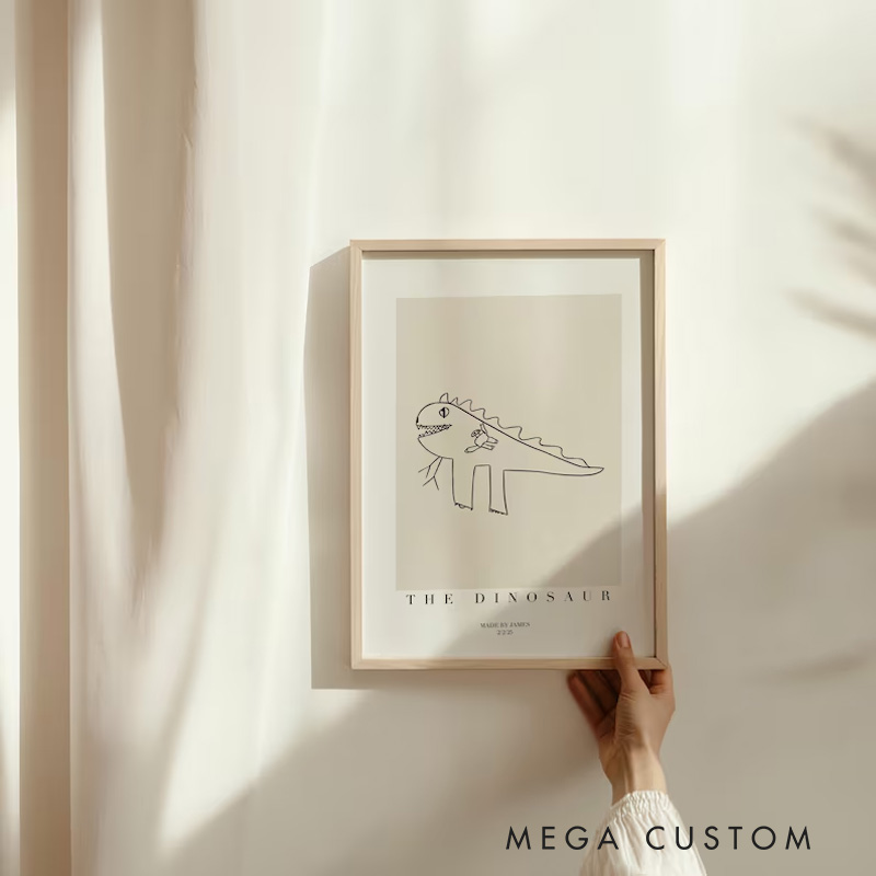 Personalized Kids Drawing Gift for Kid Wall Art Poster Without Frame Drawing Portrait Kids Custom Art