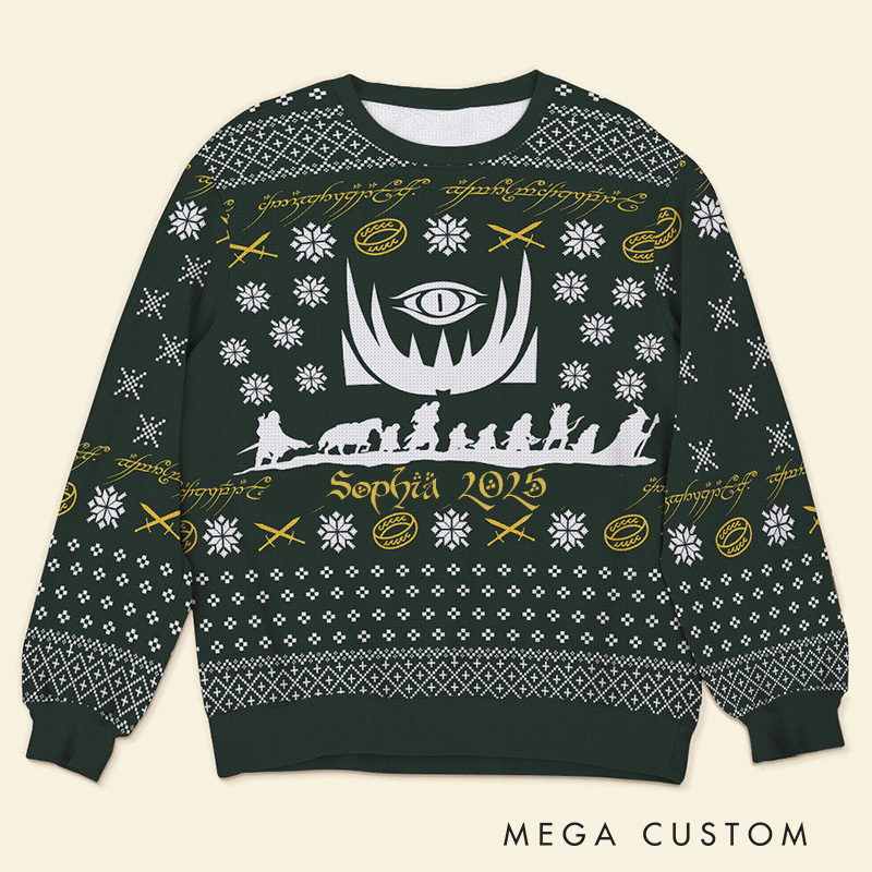 Personalized Fantasy Adventure Christmas Ugly Sweater Movie Christmas Sweater Film Fan Family Sweater