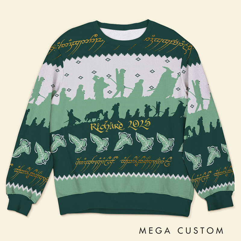 Personalized the Lealf Crew Christmas Ugly Sweater Movie Christmas Sweater Film Fan Family Sweater