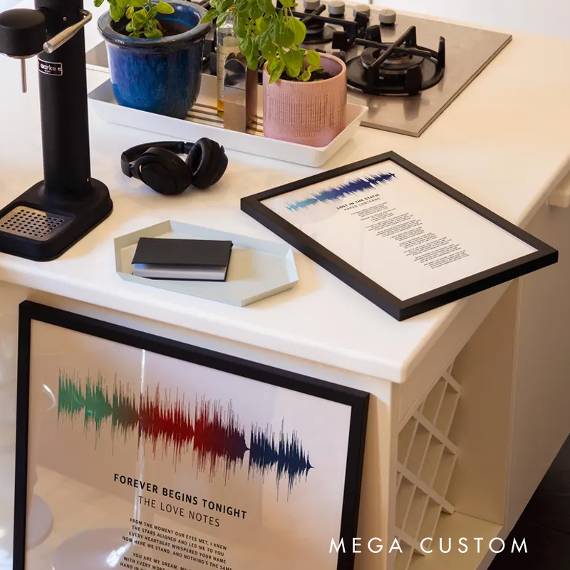 Personalized Lyrics Sound Wave Poster Without Frame Personalized Any Song First Dance Soundwave Gift