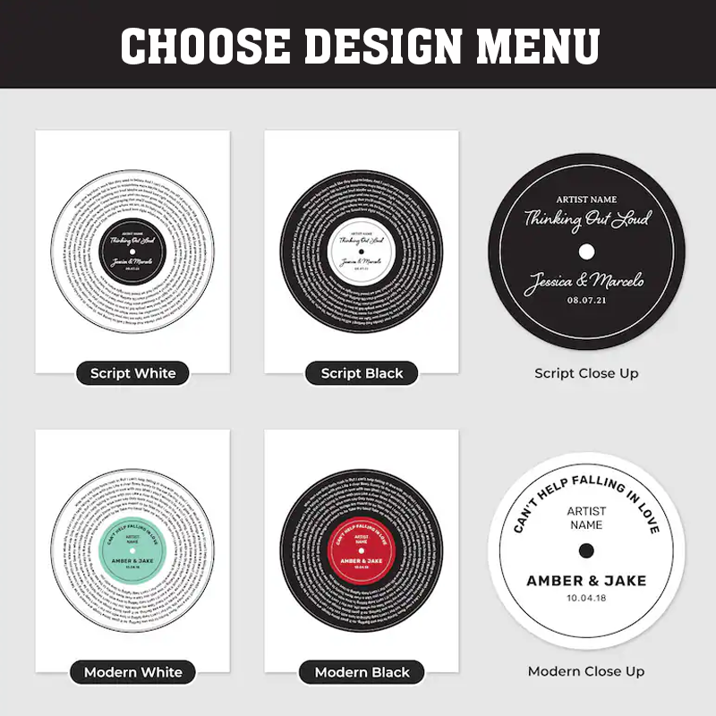 Personalized Music Posters Custom Gift Vinyl Album Cover Song Lyrics Music Art Without Frame Lyrics Poster