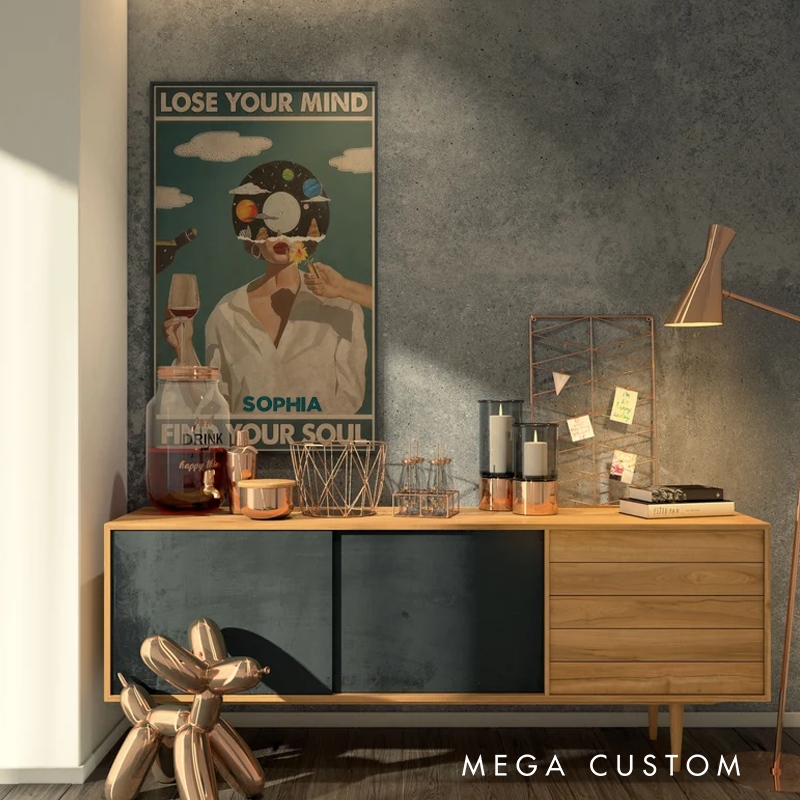 Personalized Lose Your Mind Find Your Soul Vintage Poster Music Inspired Wall Art Without Frame Retro Poster Print Music Retro Poster