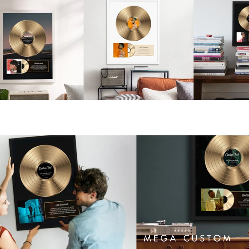 Personalized Plaque Custom Plaque Vinyl Record Plaque Custom Vinyl Music Gift  Without Frame