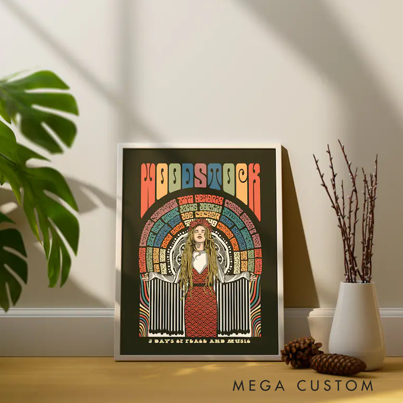 Personalized Vintage Music Poster Gig Poster Concert Poster Boho Art Vintage Art Without Frame