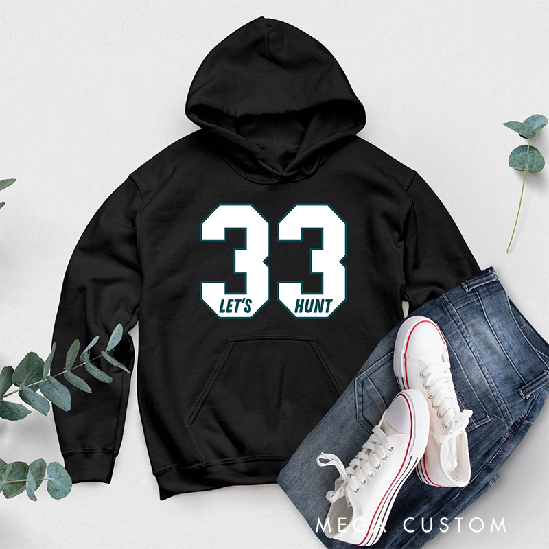 Personalized Sports Hoodie with Custom Number Design