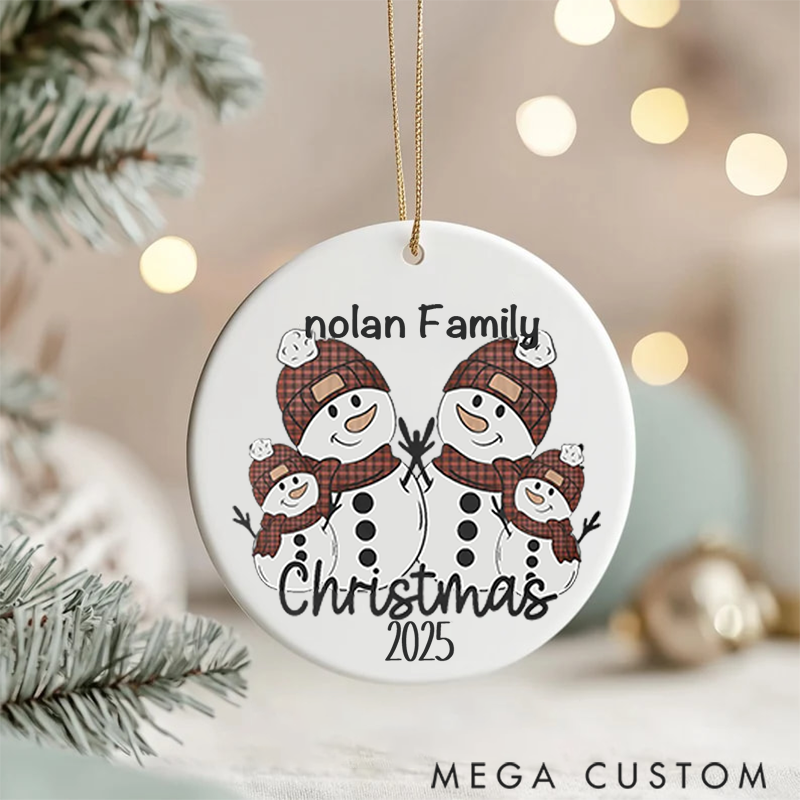 Personalized Family Christmas Ornaments Adding Magic to Our Christmas with a Snowman Family Theme