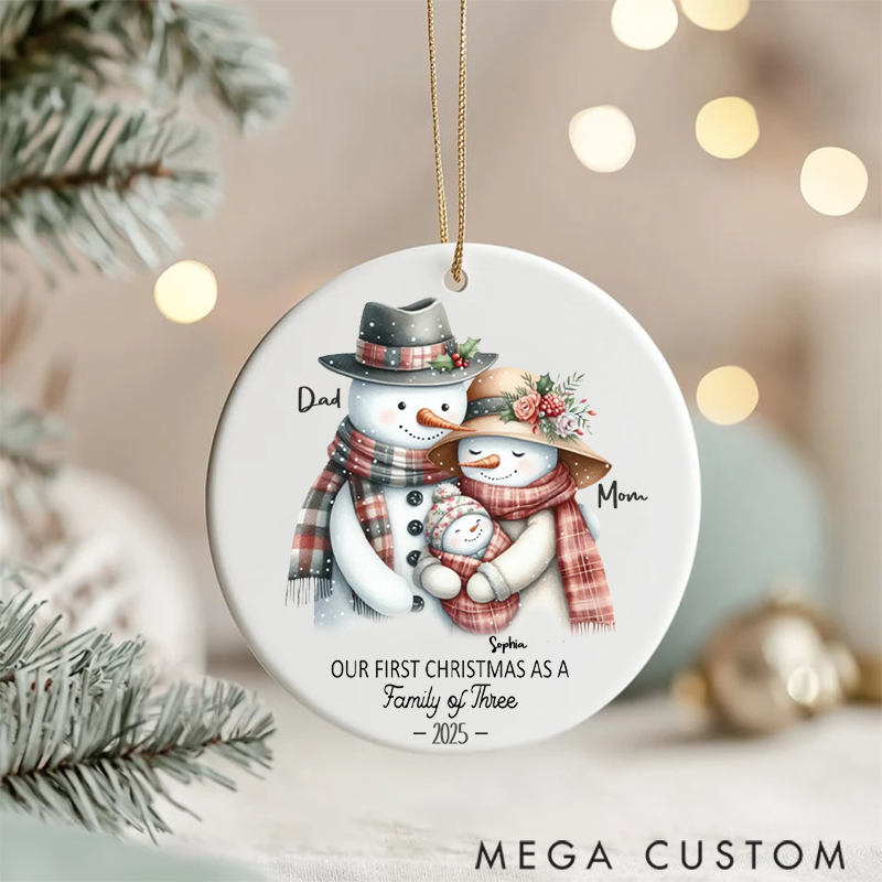 Personalized Family Christmas Ornaments Creating Lasting Memories with Our First Christmas as Three