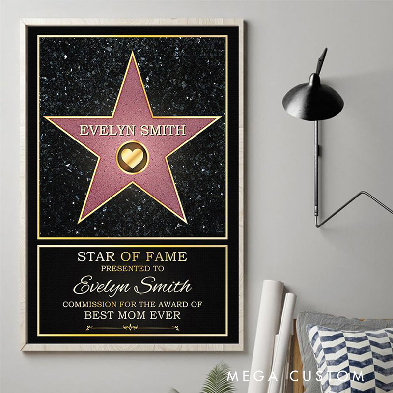 Personalized You Are the Fame Poster Without Frame Custom Film Lover Art Gift for Film Fans Wall Decor