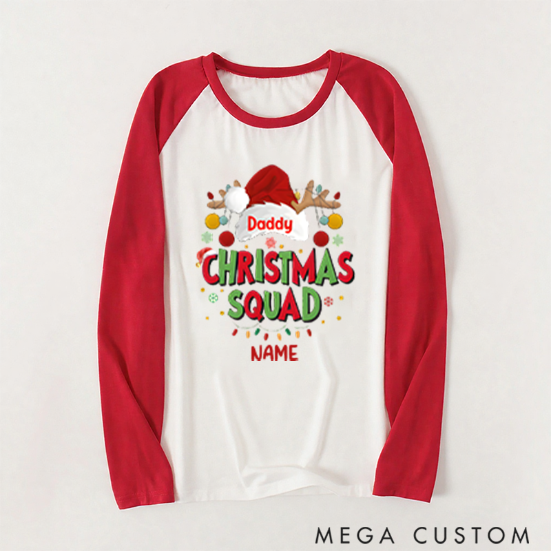 Personalized Family Christmas Gift Squad Creative Color Design Family Matching Pajamas