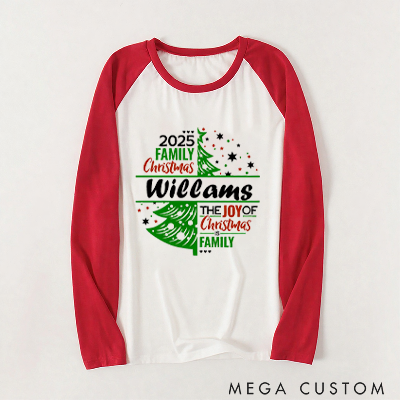 Personalized Fun Filled Creative Design of Christmas Tree Family Matching Pajamas