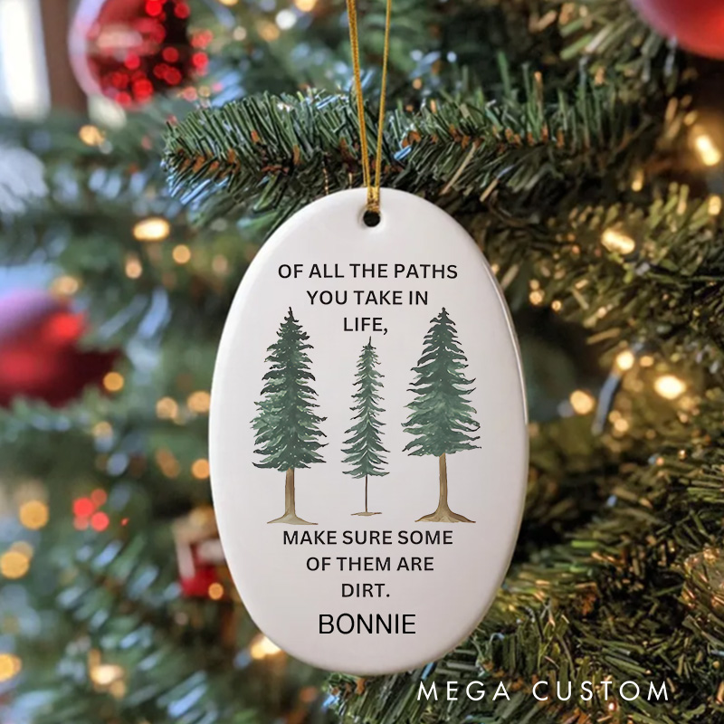 Personalized Outdoor Hiking Christmas Ornament Outdoor Adventure Christmas Tree Decor Gift for Hiker