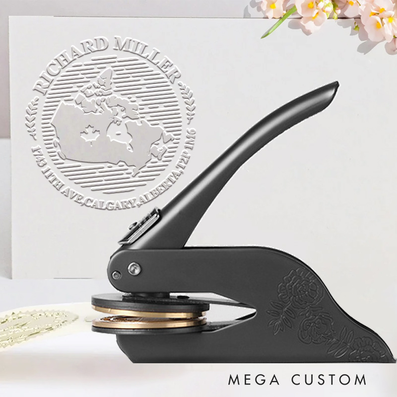 Personalized Country Map House Village Embosser Ex Libris Envelope Book Embossing Stamp Creative Souvenir Gift for Friend Family Backpacker Traveler