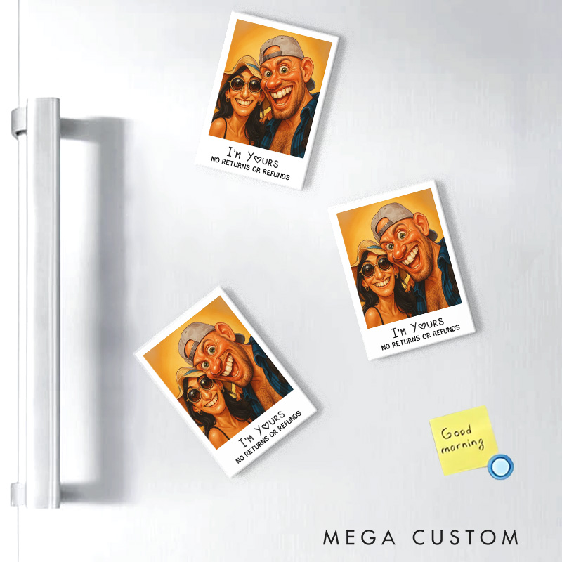 Personalized Photo Art Magnet For Funny Couples Fridge Magnet with Photo Custom Art Lover Gift Custom Portrait