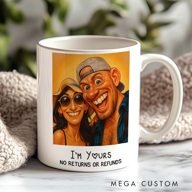 Personalized Photo Art Mug For Funny Couples Mug with Photo Custom Art Lover Gift Custom Portrait