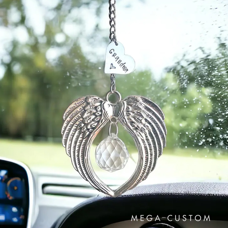 Personalized Wing Sun Catcher Sympathy Gift Memorial Suncatcher for Loss of Grandmother 