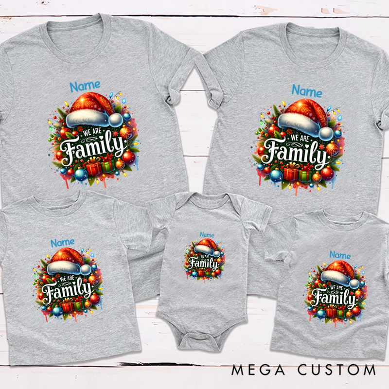 Personalized We Are Family Christmas Theme Matching Outfit for Memorable Christmas Moments