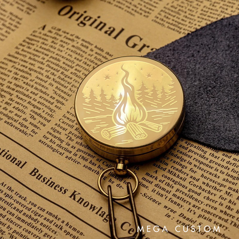 Personalized Outdoor Adventures Luminous Compass Hiker Camper Nature Lovers Compass Engraved Gift for Camping Hiking