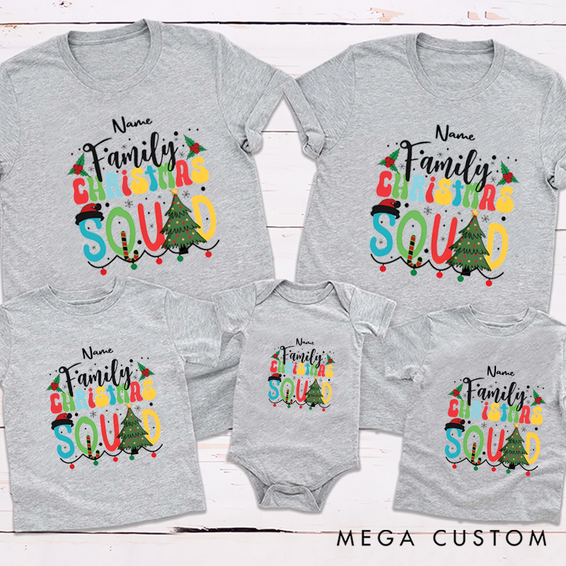 Personalized Family Christmas Squad Theme Matching Outfit for Memorable Christmas Moments