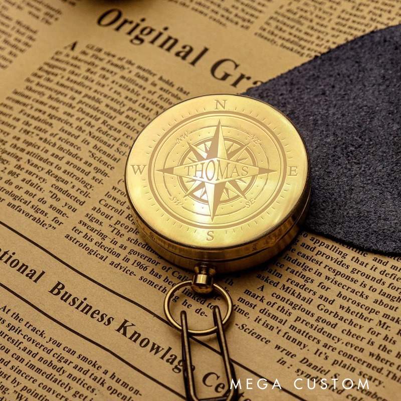 Personalized Outdoor Hiking Luminous Compass Custom Engraved Outdoor Adventure Enthusiasts Compass Gift for Nature Hiker