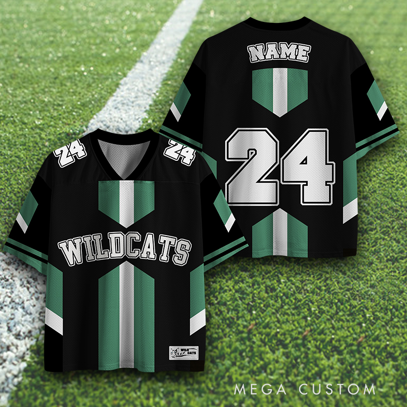 Personalized Striped Sports Jersey with Custom Name and Team Logo  
