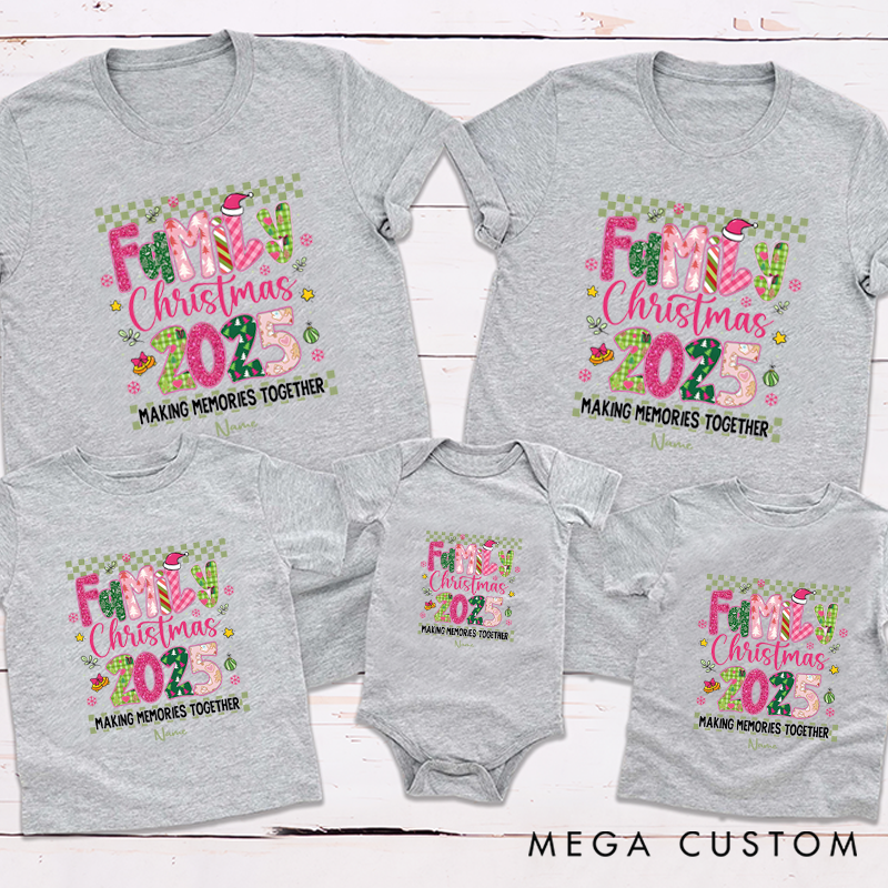 Personalized Family Christmas Making Memories Together Matching Outfit for Special Gatherings