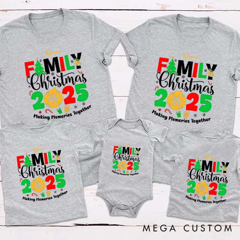 Personalized Family Christmas Making Memories Together Matching Outfit for Memorable Christmas Moments