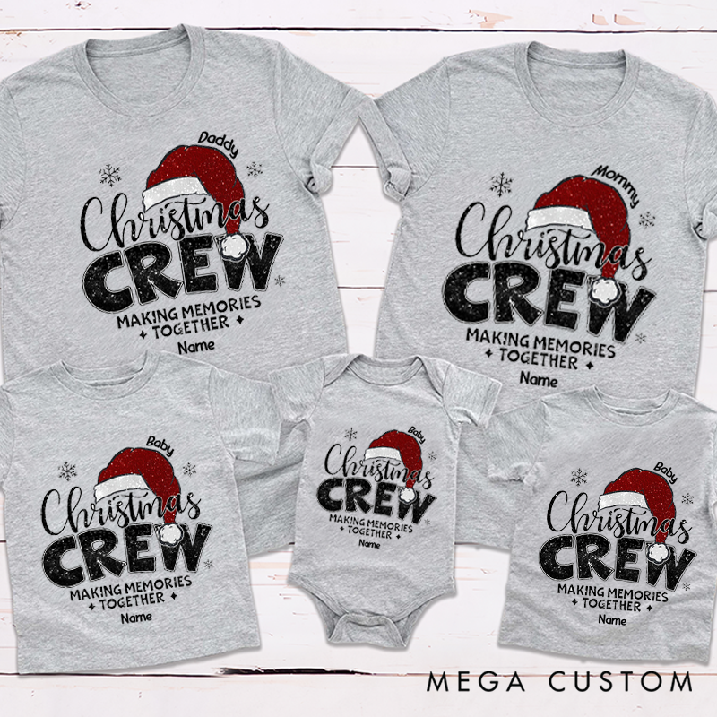 Personalized Christmas Crew Making Memories Together Family Theme Matching Outfit