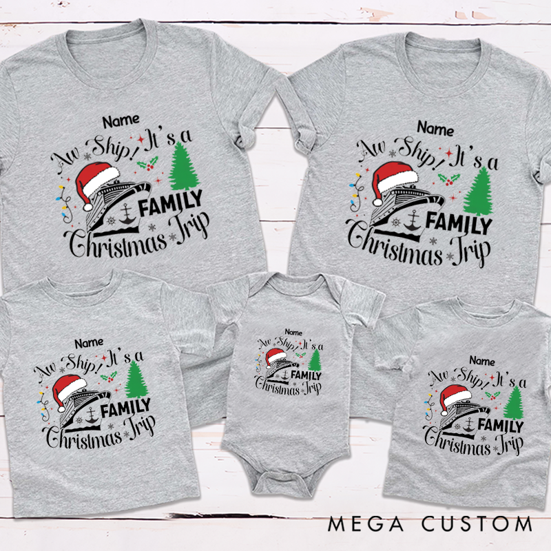 Personalized It's a Family Christmas Trip Theme Matching Outfit for Memorable Christmas Moments