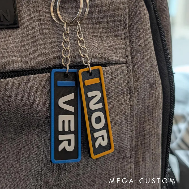 Personalized Racing Movie 3D Printed Keychain Acrylic Name Tag for Bags for Movie Lover