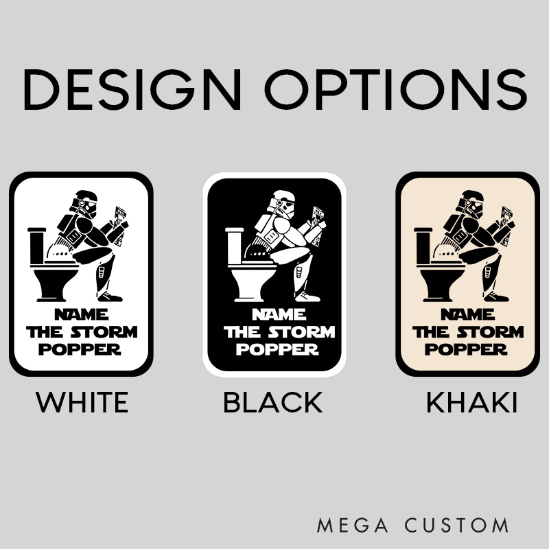 Personalized Storm Popper 3D Printed Bathroom Sign Funny Geek Room Sign for Movie Lovers